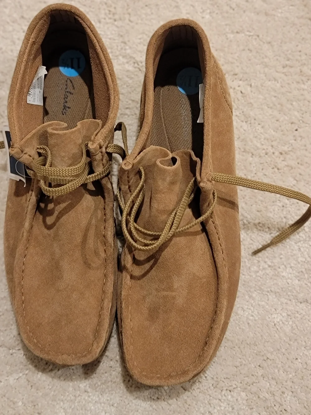 Clarks Wallaston Boot Men 11.5 Suede Wallabee Style Desert Moc Casual Shoes NWOB